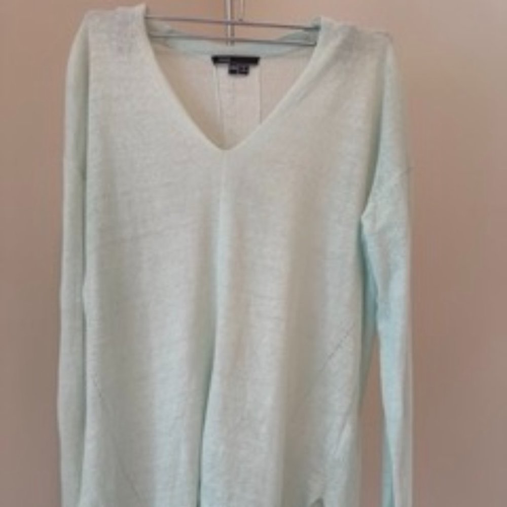 Vince Lightweight Linen Sweater Mint Green